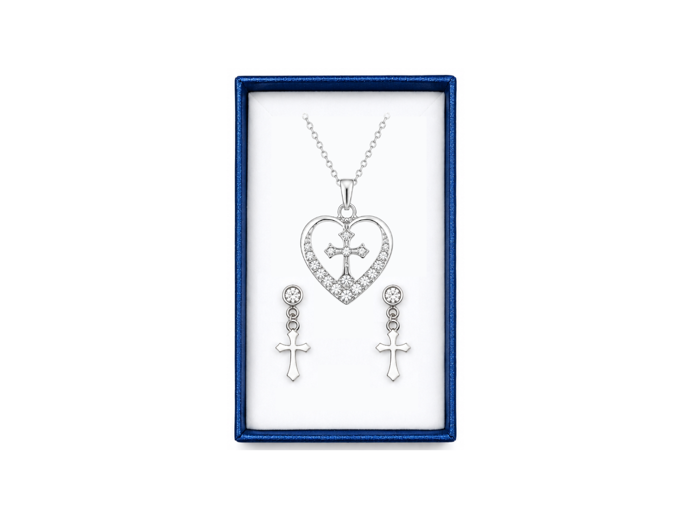 Sacred Shield Silver Necklace & Earrings