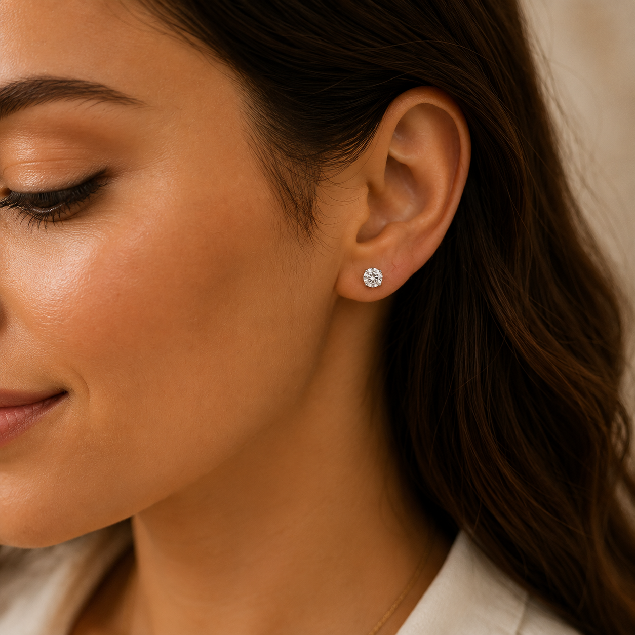Roses of Redemption™ Crystal Silver Stud Earrings