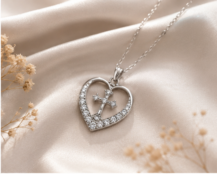 Sacred Shield Silver Necklace